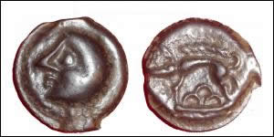 A Gaulish Potin Celtic Coin