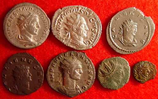 Roman antoninianii coins
